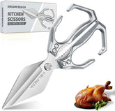 Dream Reach heavy-duty poultry shears blade close-up for precise cuts in meat
