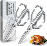 Dream Reach kitchen scissors set close-up of dual blades for precise cuts.