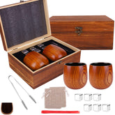 Drtenvd charred wooden bourbon glass showcases oak finish for premium tasting.