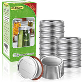 DSJIFGEW regular-mouth lid assembly provides airtight seals for fresh preserves.