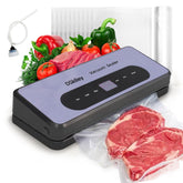 DSkiley vacuum sealer with 80 kPa suction preserves meat and produce freshness.