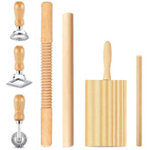 Dthwagfl threaded rolling pin for even dough thickness and smooth pasta prep.
