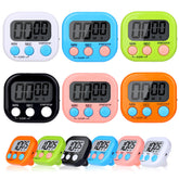 Dualshine 12-pack digital kitchen timers in multicolor on counter for organized cooking tasks