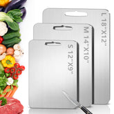 Dujoju titanium cutting board double-sided for versatile kitchen prep and knife protection.