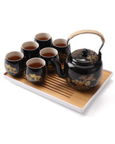 DUJUST Japanese tea set teapot with stainless filter for smooth brewing.