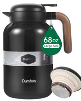 Dumfoin 68oz thermal carafe lid closes securely for mess-free serving.