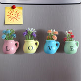 DUNGGLE Love fridge vase with blue letter L, bright decorative organization