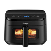 Dutepa air fryer with DC motor delivers quiet operation, ideal for late-night cooking.