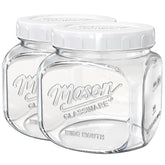 Dwbligt 2-pack square glass jar with airtight lid keeps flour fresh and organized.