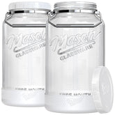 Dwbligt one and a half gallon jar with wide mouth for easy filling and cleaning.