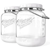 Dwbligt two-pack square wide-mouth jar with sealed lids for airtight storage