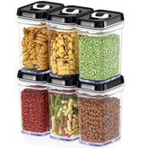 DWËLLZA KITCHEN airtight containers front view for organized pantry.