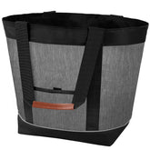 Dwscroad insulated cooler bag front view, durable gray exterior for everyday groceries.