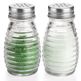 DWTS Danweitesi glass salt and pepper shakers in oval design, easy to refill.