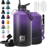 DYSANKY 1-gallon insulated bottle showing rugged stainless steel body for long hydration.