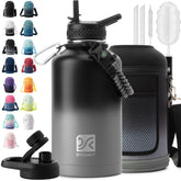 DYSANKY 64 oz insulated bottle with straw for cold drinks on the go.
