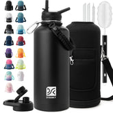 DYSANKY insulated bottle with straw for easy sipping during workouts.