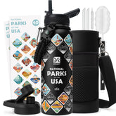 DYSANKY National Parks water bottle 40oz—insulated for cold drinks on hikes.