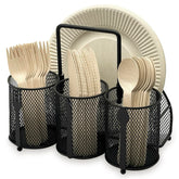 DysanVica 4-compartment mesh caddy for organized counter storage and easy access.