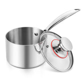 E-far 1-quart saucepan with glass lid for quick sauces and visibility