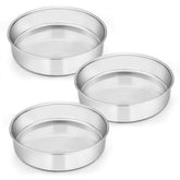 E-far 8inch cake pan set with mirror finish for easy release and even browning.