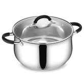E-far 8-quart stock pot with glass lid for large-batch soups and pastas