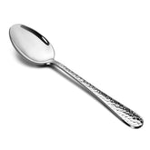 E-far hammered dinner spoons, 7.9 inches, balanced grip for daily dining.