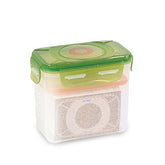 e-jen Premium Kimchi Container with inner lid boosts anaerobic fermentation for probiotic growth.