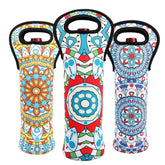 Eacolle neoprene wine tote with insulated single bottle carrier keeps drinks at the right temperature