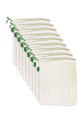 Earthwise mesh produce bags see-through 9-pack for quick grocery visibility.