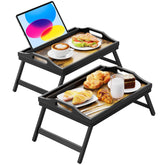 Easoger 2-pack breakfast bed trays with folding legs for convenient meals in bed.