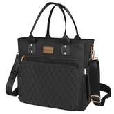 EASYA large insulated lunch bag exterior in black, ideal for daily work meals.
