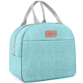 EASYFUN lunch bag Aqua Green front view with spacious main compartment for containers.