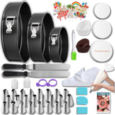 Easynzery 168pcs cake pans and decorating set for versatile baking projects.