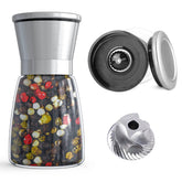Ebaco Professional Pepper Grinder with glass body for easy refill visibility.