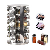 EBIZ&TECH 20-jar rotating spice rack side view for quick spice access