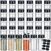 Eccliy 36-pack spice jars with labels and shaker lids for organized cooking use