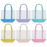 Eccliy mini canvas tote pink front view showing compact daily carry