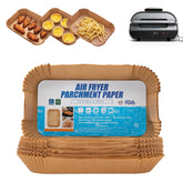 Ecfvtp air fryer liners for Ninja XL Smart, rectangle pack, fits basket and simplifies cleanup.