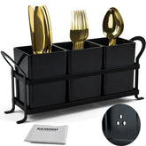 ECOIOU cutlery holder with drain holes for fast drying after washing