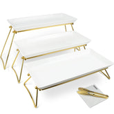 ECOIOU extra-large 3-tier serving tray stand for elegant party displays.