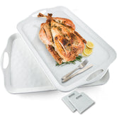 ECOIOU extra large tray with handles for easy transport at gatherings.