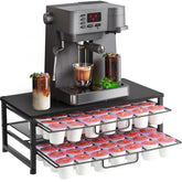 ECOLOVI K Cup Holder Organizer holds 70 pods with two-drawer storage for easy flavor access.
