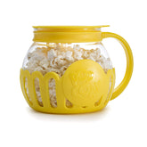 Ecolution Micro-Pop popcorn popper in yellow front view for quick, oil-free, snacking.
