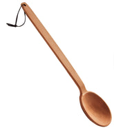 ECOSALL 18-inch wooden spoon with long handle for large pots and safe nonstick use
