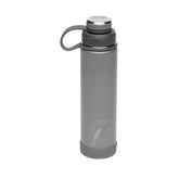 EcoVessel 24oz stainless bottle with slate grey finish keeps drinks hot or cold