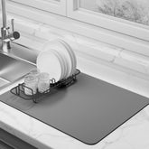 EDC-BFYOU dish drying mat absorbs water quickly for a dry kitchen counter