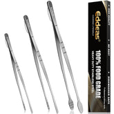 Eddeas kitchen tweezers 12-inch for precise grabbing of meat and delicate items.