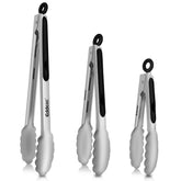 Eddeas 7-inch heat-resistant tongs for safe flipping and serving