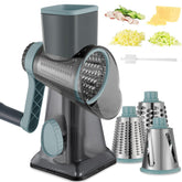 EDEFISY hand-crank cheese grater with assembly shown for quick shredding and easy storage.